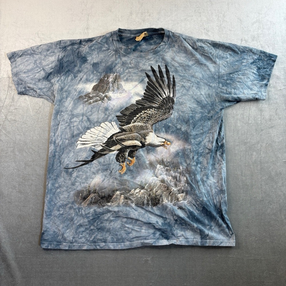 The Mountain Eagle Graphic Tie Dye T Shirt USA Nature Tee Size XXL